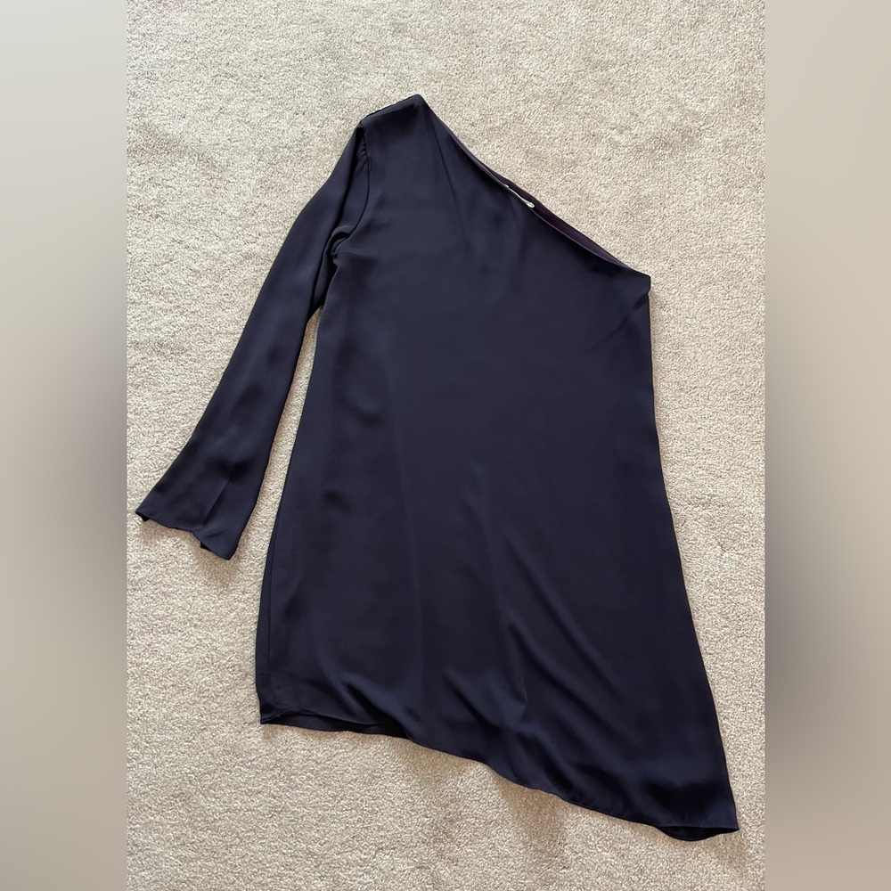 One Shoulder Asymmetrical purple dress Small